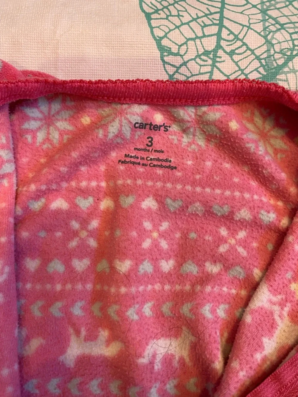 3pc Carter's Cozy Footed One-Piece - Picture 4 of 8